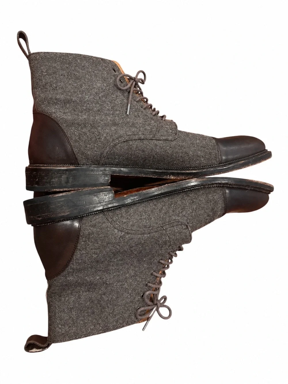 Taft Jack Boot in Grey/Oxblood Handmade in Spain Size 45 EU / 12 US